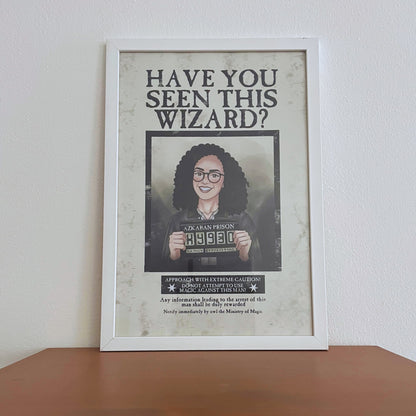 Spersonalizowany portret - Plakat poszukiwanego maga