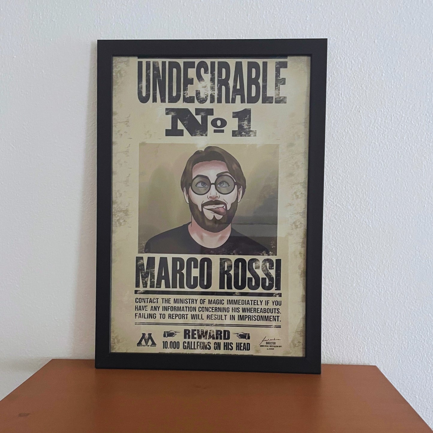 Spersonalizowany portret - Plakat poszukiwanego maga
