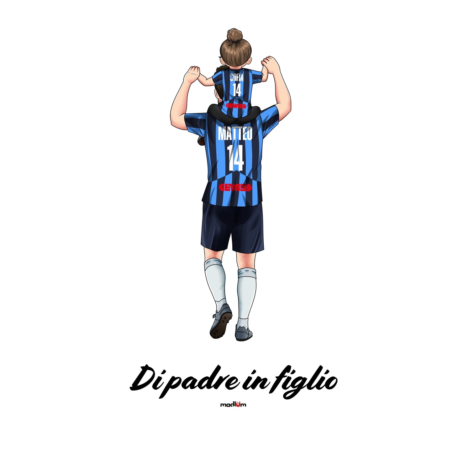 Ritratto su t-shirt/felpa – una sola grande passione