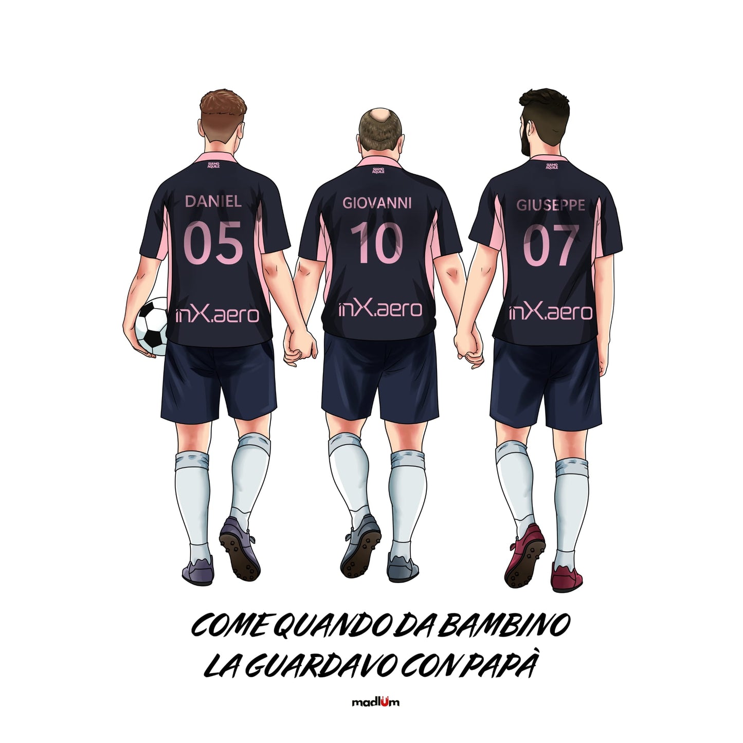 Ritratto su t-shirt/felpa – una sola grande passione