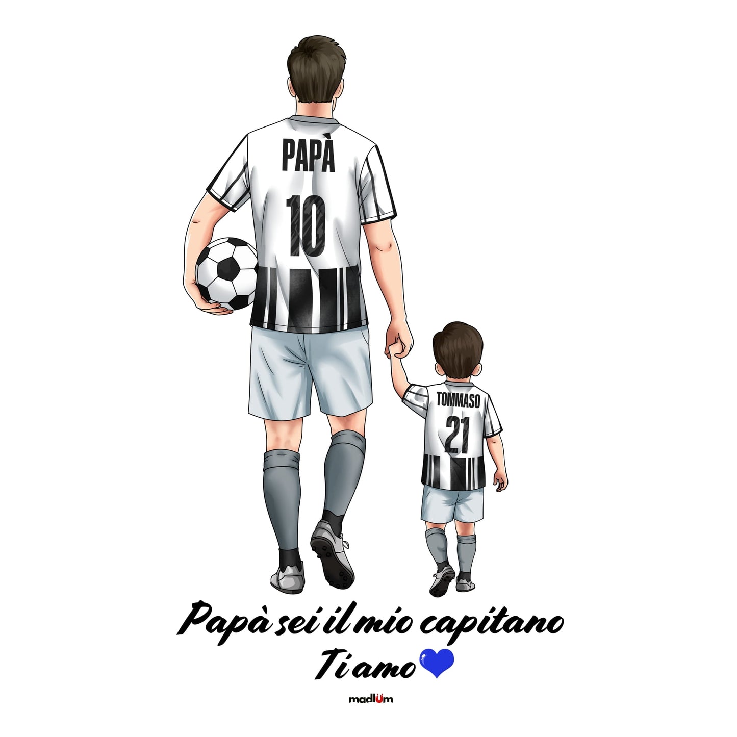 Ritratto su t-shirt/felpa – una sola grande passione