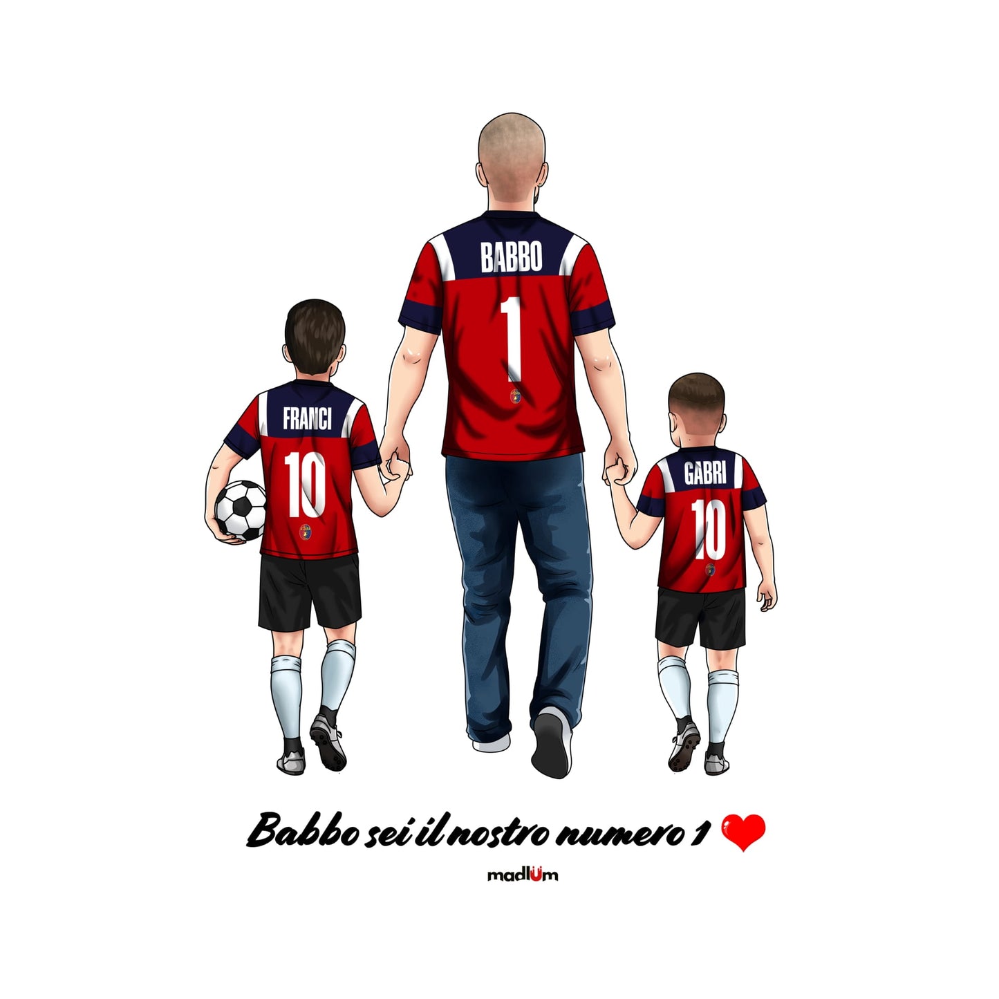 Ritratto su t-shirt/felpa – una sola grande passione