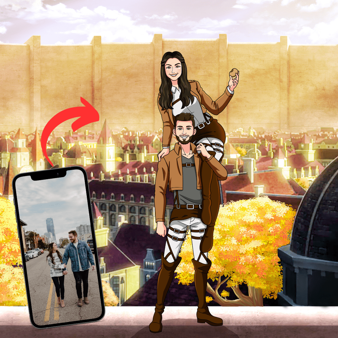 Portrait personnalisé Défenseurs des Murs