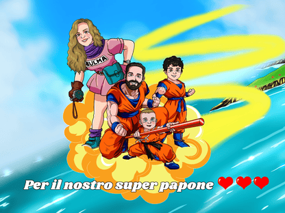 Ritratto Personalizzato Diventa Super Saiyan