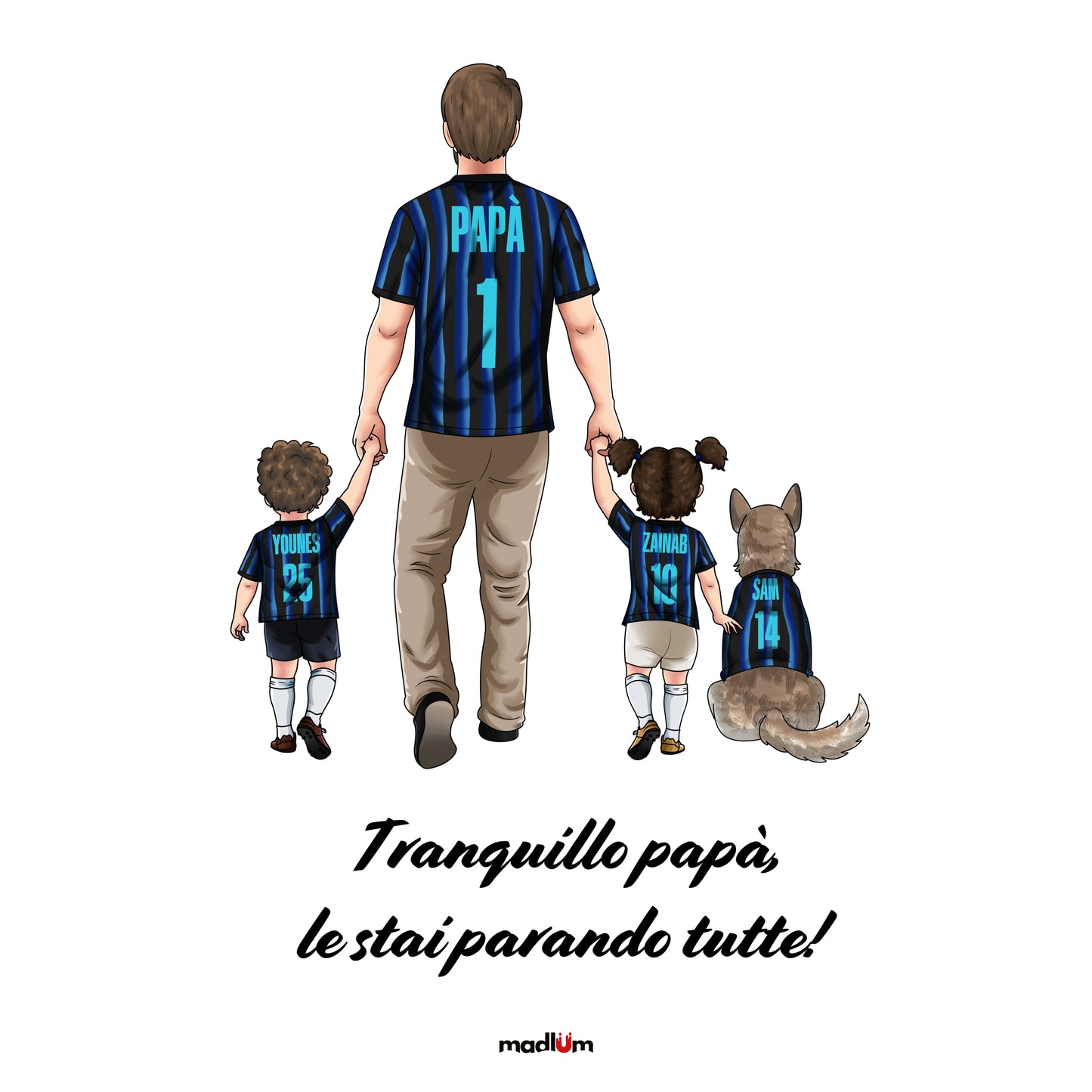 Ritratto su t-shirt/felpa – una sola grande passione