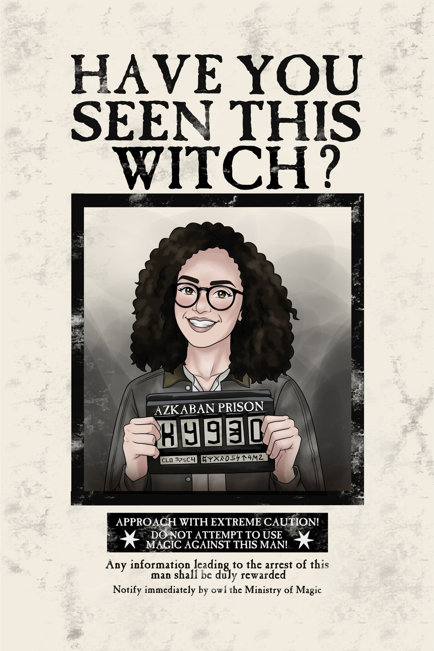 Spersonalizowany portret - Plakat poszukiwanego maga