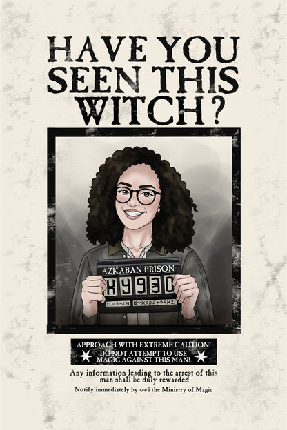 Spersonalizowany portret - Plakat poszukiwanego maga