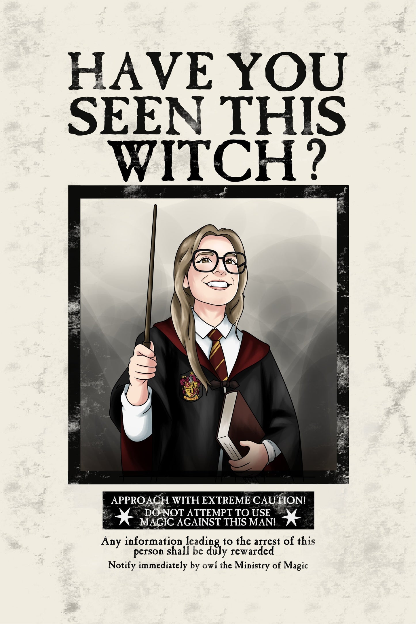 Spersonalizowany portret - Plakat poszukiwanego maga
