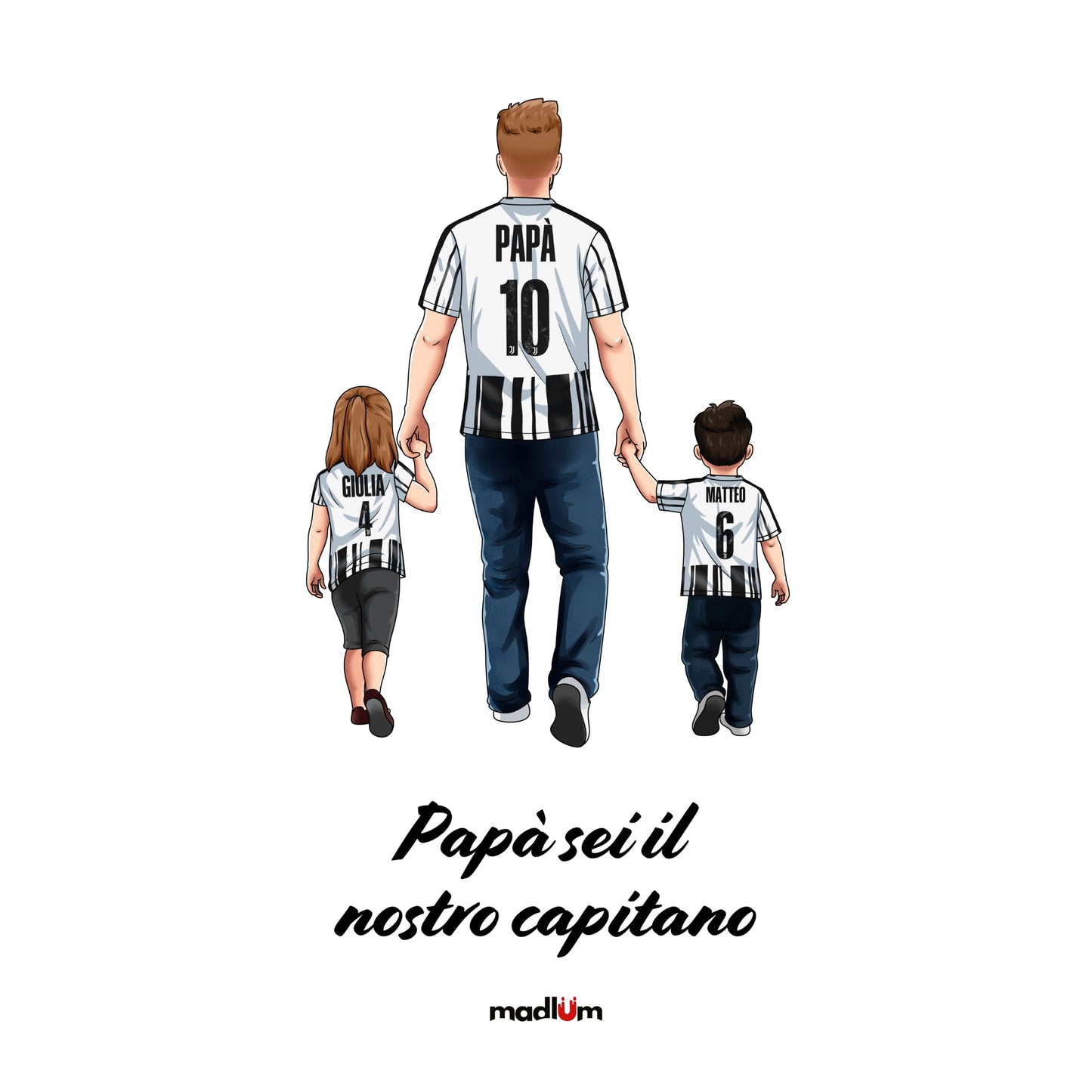 Ritratto su t-shirt/felpa – una sola grande passione