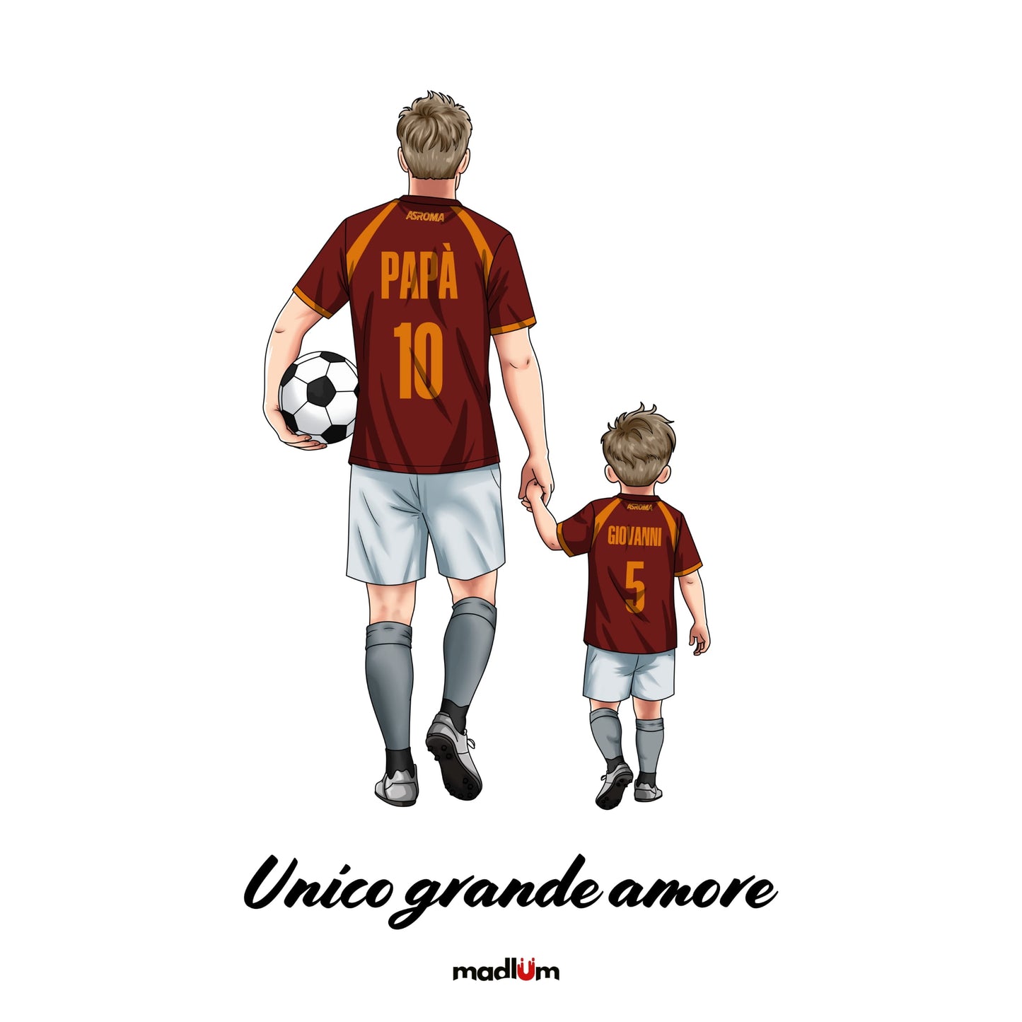 Ritratto su t-shirt/felpa – una sola grande passione