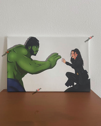 Portret van een stel: verander in een superheld!