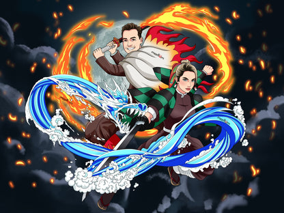 Portrait personnalisé One Piece corps entier