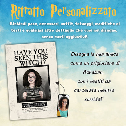 Ritratto Personalizzato - Manifesto Mago Ricercato