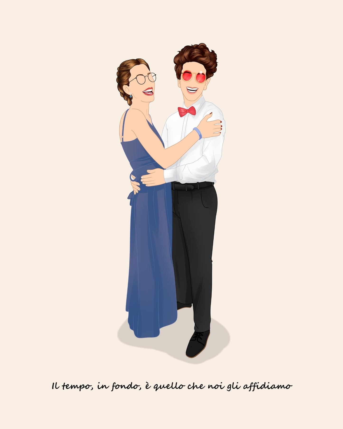 Illustration personnalisée portrait sans visage