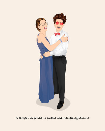 Illustration personnalisée portrait sans visage