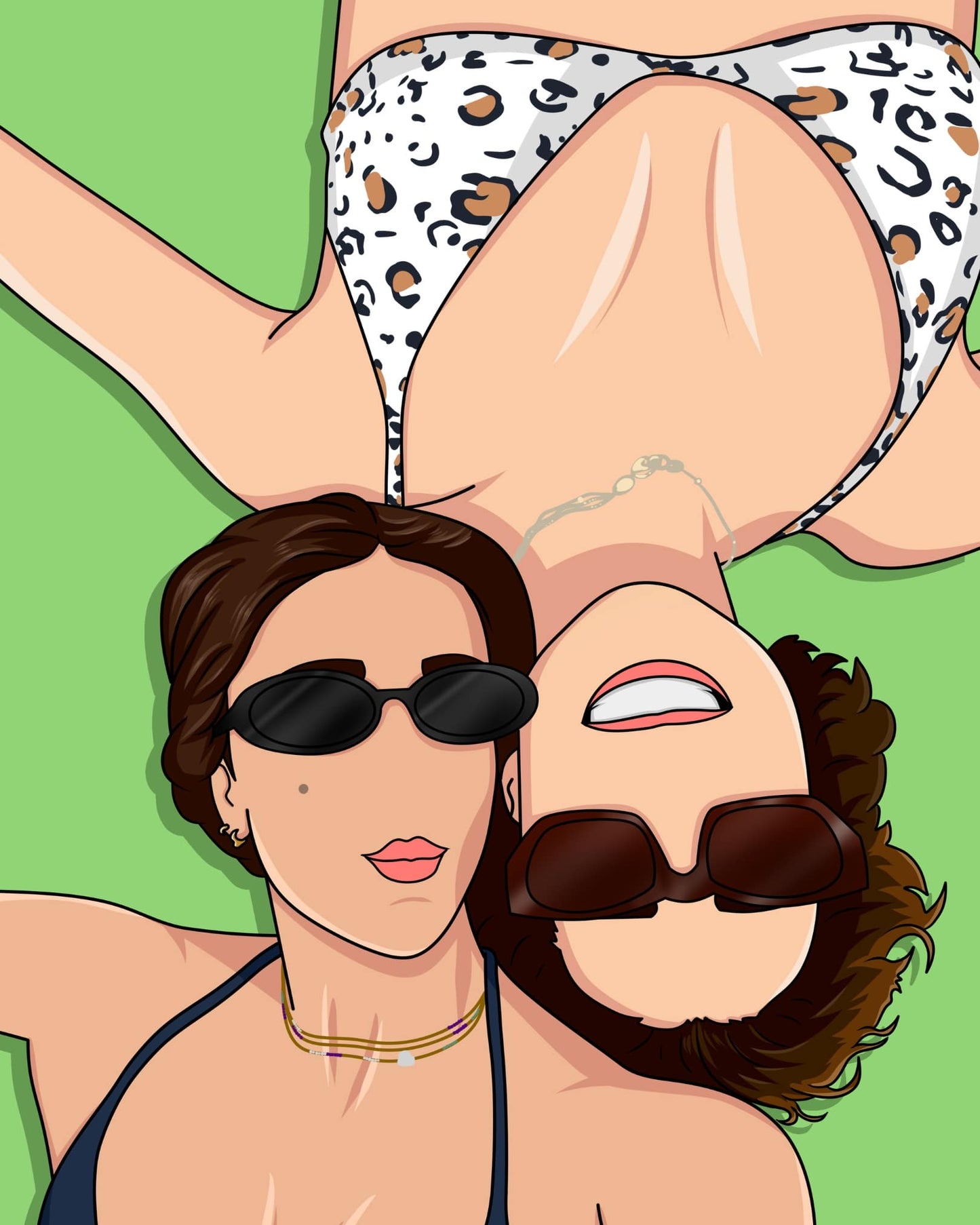 Illustration personnalisée portrait sans visage