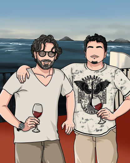Illustration personnalisée portrait sans visage