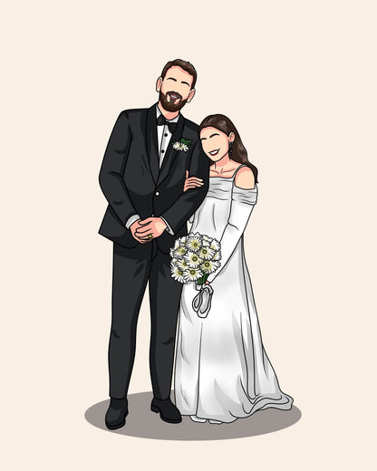 Illustration personnalisée portrait sans visage