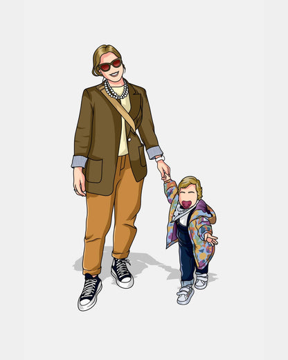 Illustration personnalisée portrait sans visage