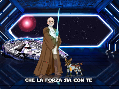Ritratto Personalizzato Diventa uno Jedi