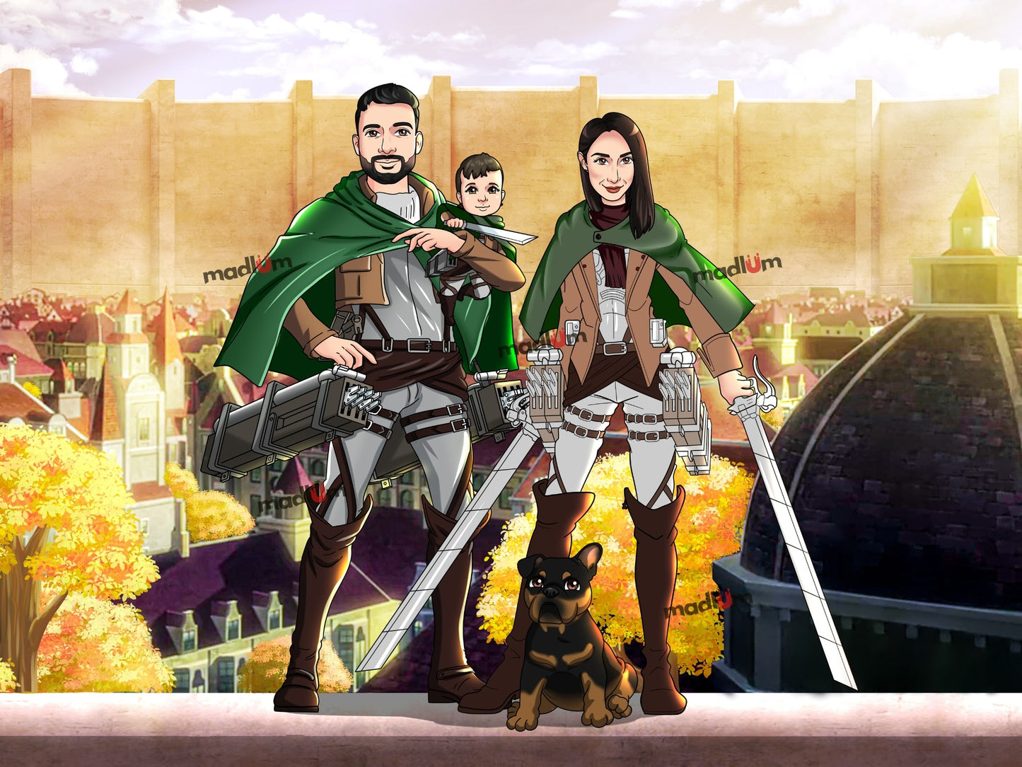 Ritratto Personalizzato Attacco dei Giganti