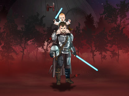Ritratto Personalizzato Diventa uno Jedi