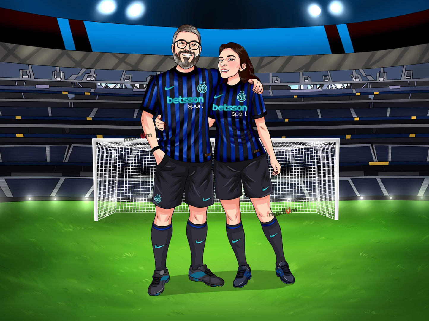 Ritratto Personalizzato: Leggende del Calcio