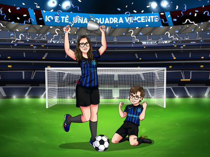 Ritratto Personalizzato: Leggende del Calcio
