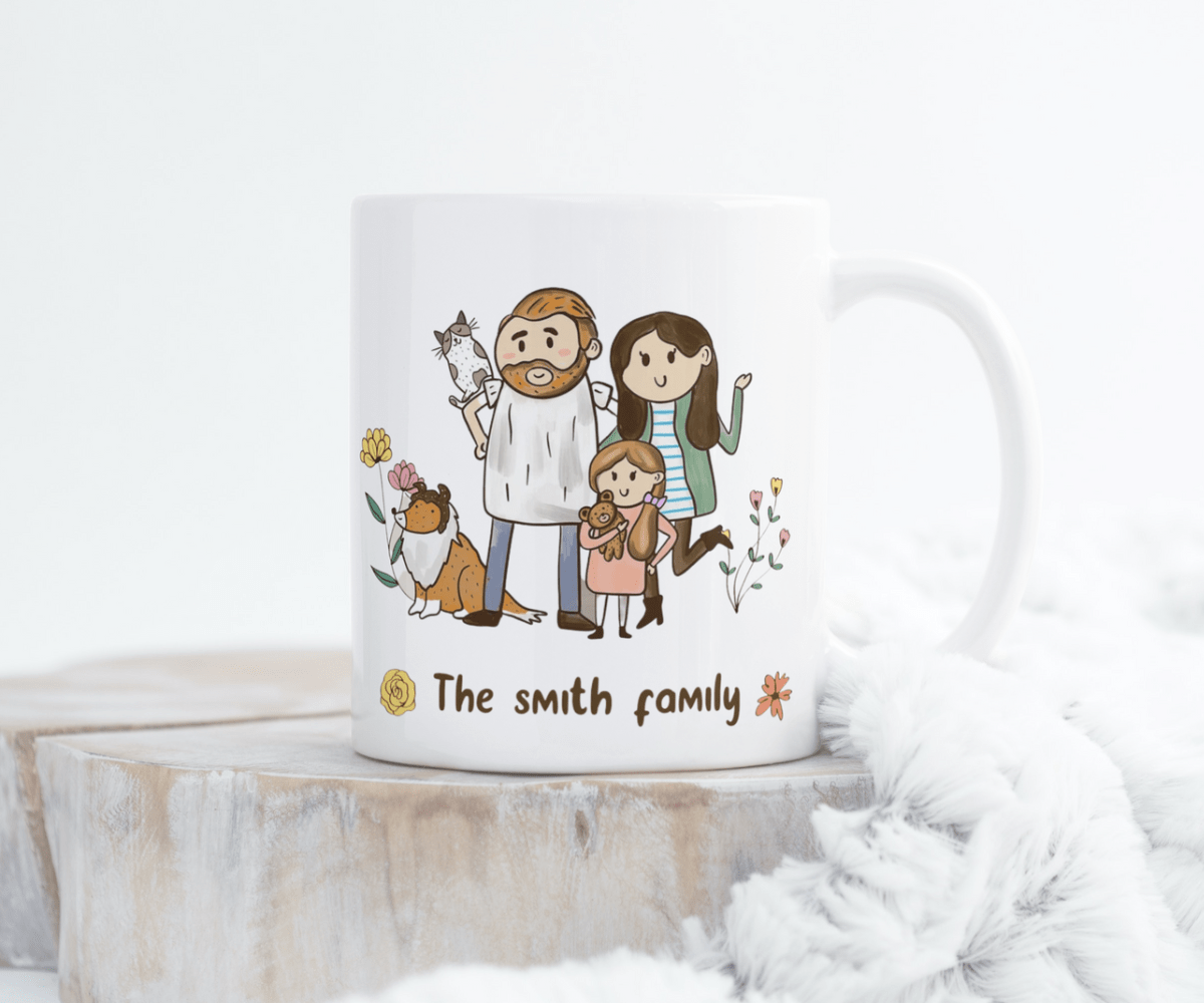 Famiglia felice - Tazza con foto Personalizzata